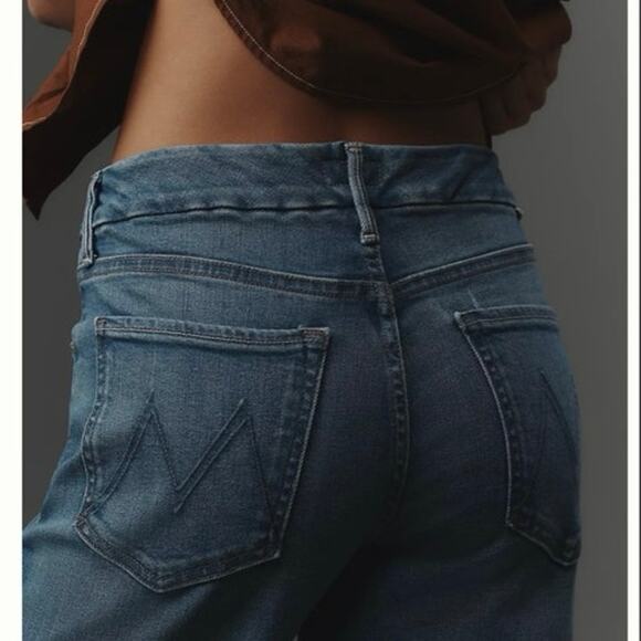 MOTHER The Roller Fray High-Rise Wide-Leg Jeans in Work Hard Play Hard Size 30 - Picture 2 of 11